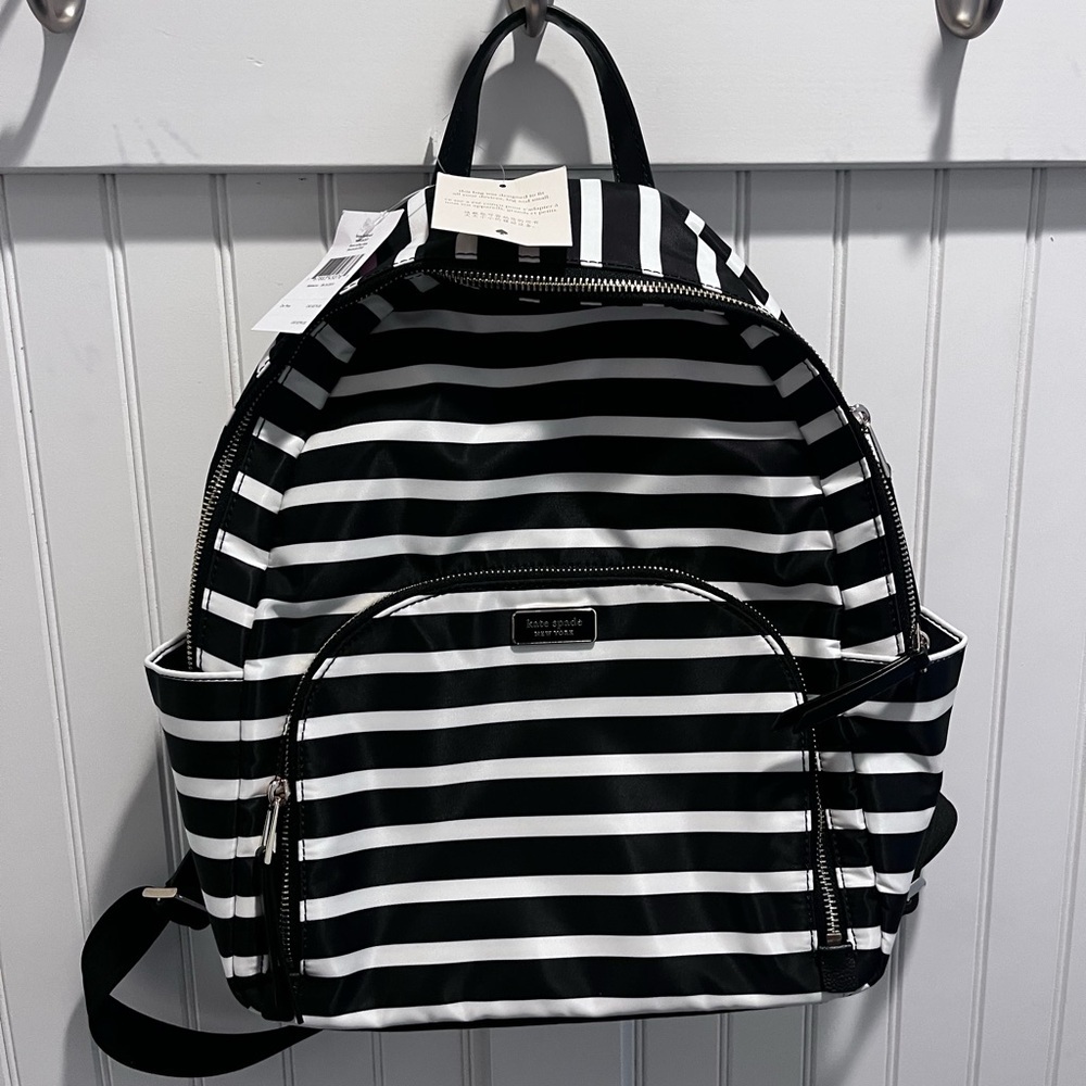 Kate Spade NWT Dawn Sailing Stripe Large Backpack WKRU6207
